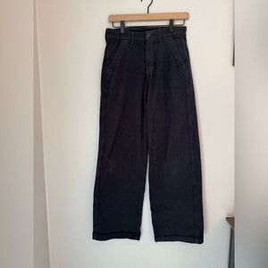 American Eagle Black Wide-Leg Skater Jeans - Size 4 SHORT